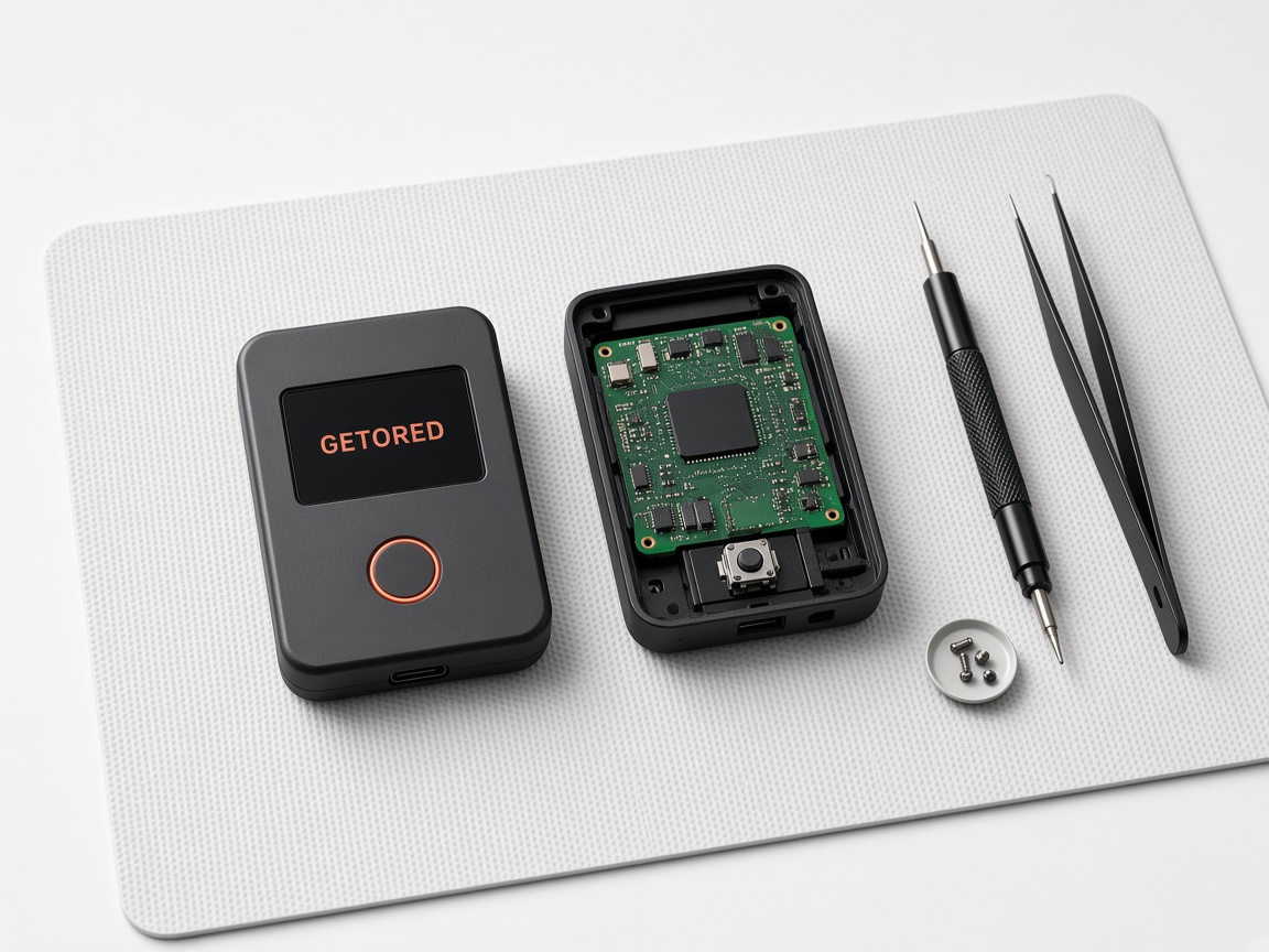 GETORED teardown with PCB and tools